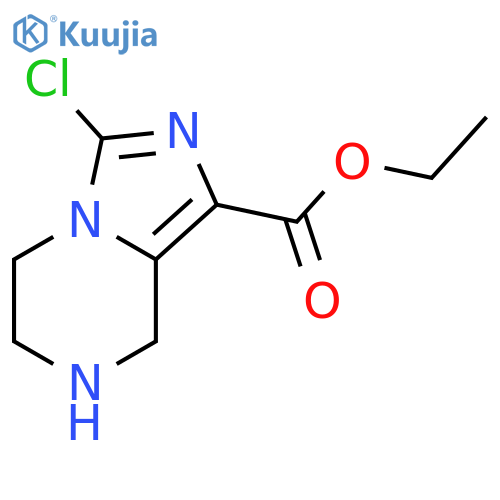 ethyl 3-chloro-5H,6H,7H,8H-imidazo1,5-apyrazine-1-carboxylate structure