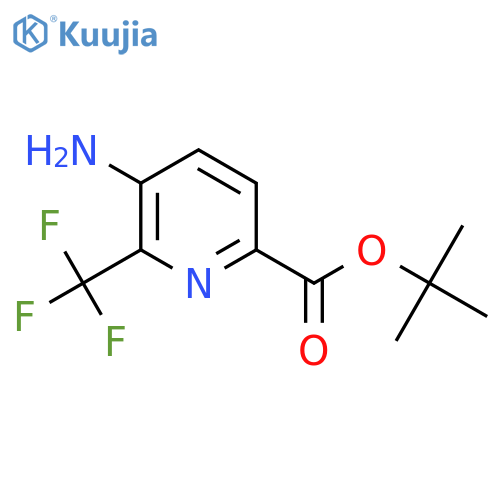 Tert-butyl 5-amino-6-(trifluoromethyl)pyridine-2-carboxylate structure