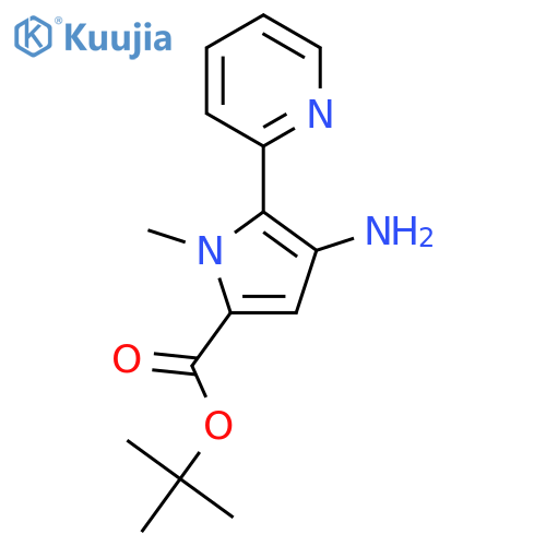 tert-butyl 4-amino-1-methyl-5-(pyridin-2-yl)-1H-pyrrole-2-carboxylate structure