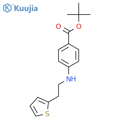 tert-butyl 4-{2-(thiophen-2-yl)ethylamino}benzoate structure