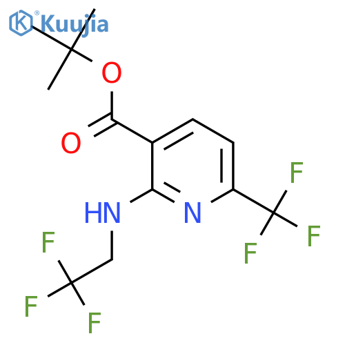 tert-butyl 2-(2,2,2-trifluoroethyl)amino-6-(trifluoromethyl)pyridine-3-carboxylate structure