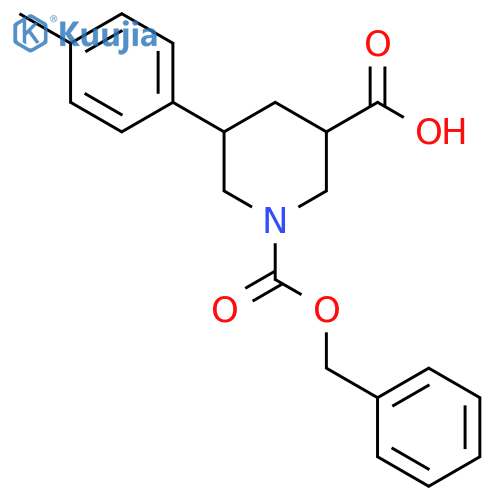 1-(benzyloxy)carbonyl-5-(4-methylphenyl)piperidine-3-carboxylic acid structure