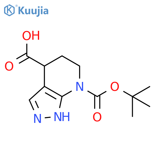 7-(tert-butoxy)carbonyl-1H,4H,5H,6H,7H-pyrazolo3,4-bpyridine-4-carboxylic acid structure