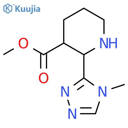 methyl 2-(4-methyl-4H-1,2,4-triazol-3-yl)piperidine-3-carboxylate structure