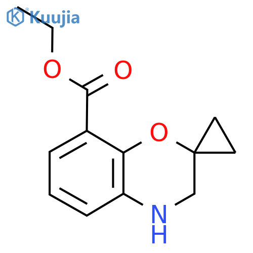 ethyl 3,4-dihydrospiro1,4-benzoxazine-2,1'-cyclopropane-8-carboxylate structure