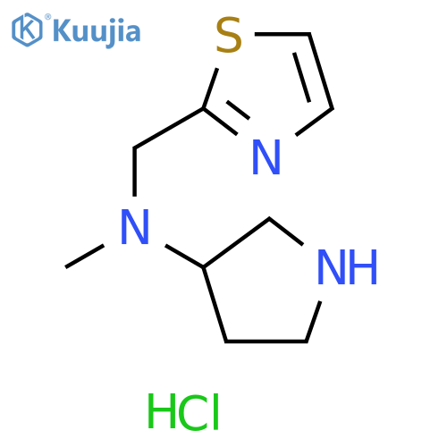 N-methyl-N-(1,3-thiazol-2-yl)methylpyrrolidin-3-amine dihydrochloride structure