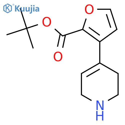 Tert-butyl 3-(1,2,3,6-tetrahydropyridin-4-yl)furan-2-carboxylate structure
