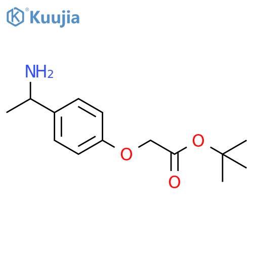 Acetic acid, 2-[4-(1-aminoethyl)phenoxy]-, 1,1-dimethylethyl ester structure