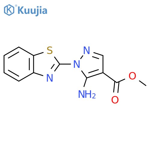 methyl 5-amino-1-(1,3-benzothiazol-2-yl)-1H-pyrazole-4-carboxylate structure