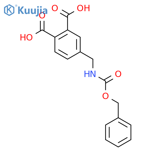 4-({(benzyloxy)carbonylamino}methyl)benzene-1,2-dicarboxylic acid structure