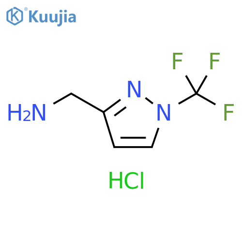 1-[1-(trifluoromethyl)-1H-pyrazol-3-yl]methanamin
e hydrochloride structure