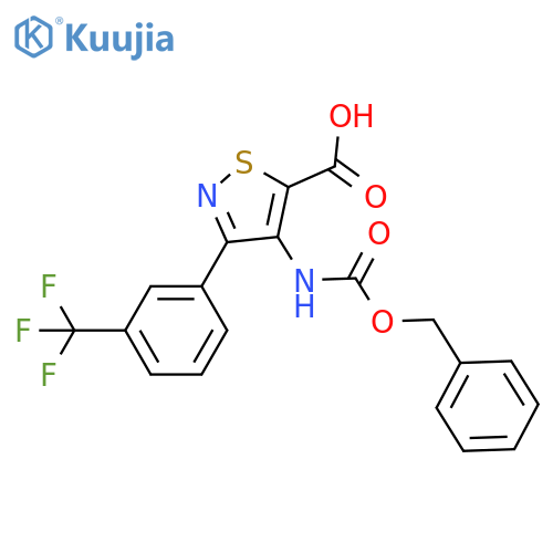 4-{(benzyloxy)carbonylamino}-3-3-(trifluoromethyl)phenyl-1,2-thiazole-5-carboxylic acid structure