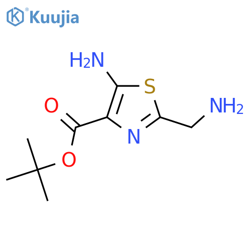 Tert-butyl 5-amino-2-(aminomethyl)-1,3-thiazole-4-carboxylate structure
