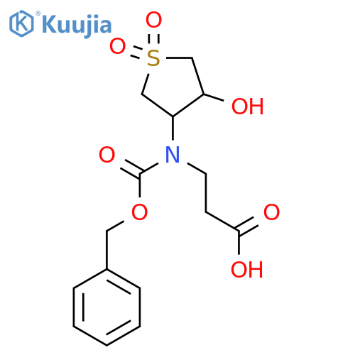 3-{(benzyloxy)carbonyl(4-hydroxy-1,1-dioxo-1lambda6-thiolan-3-yl)amino}propanoic acid structure