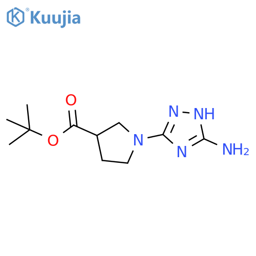 tert-butyl 1-(5-amino-1H-1,2,4-triazol-3-yl)pyrrolidine-3-carboxylate structure