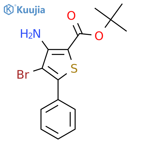 Tert-butyl 3-amino-4-bromo-5-phenylthiophene-2-carboxylate structure