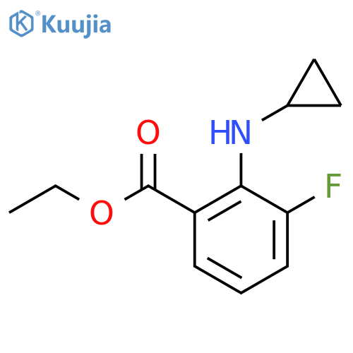 Ethyl 2-(cyclopropylamino)-3-fluorobenzoate structure