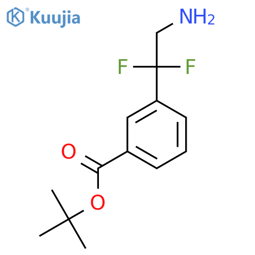 Tert-butyl 3-(2-amino-1,1-difluoroethyl)benzoate structure