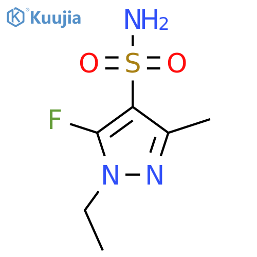 1-ethyl-5-fluoro-3-methyl-1H-pyrazole-4-sulfonamide structure