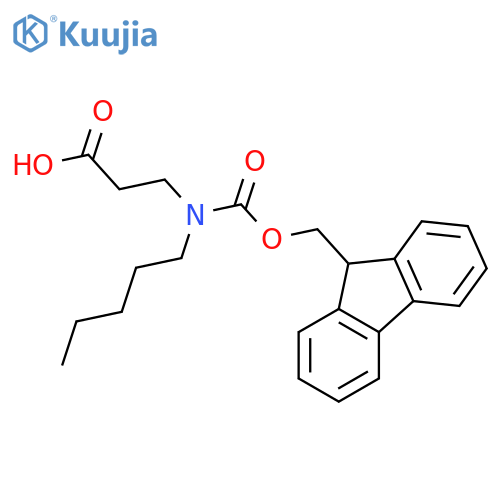 3-({(9H-fluoren-9-yl)methoxycarbonyl}(pentyl)amino)propanoic acid structure