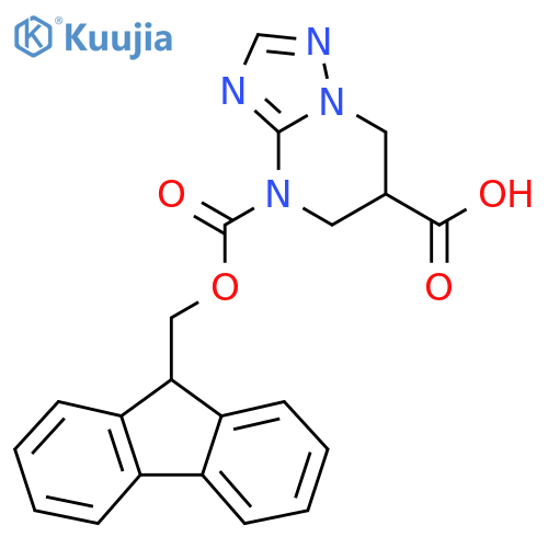 4-{(9H-fluoren-9-yl)methoxycarbonyl}-4H,5H,6H,7H-1,2,4triazolo1,5-apyrimidine-6-carboxylic acid structure