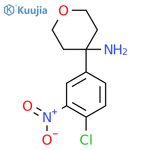 4-(4-Chloro-3-nitrophenyl)oxan-4-amine structure