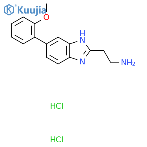 2-5-(2-methoxyphenyl)-1H-1,3-benzodiazol-2-ylethan-1-amine dihydrochloride structure