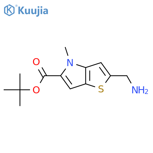 tert-butyl 2-(aminomethyl)-4-methyl-4H-thieno[3,2-b]pyrrole-5-carboxylate structure