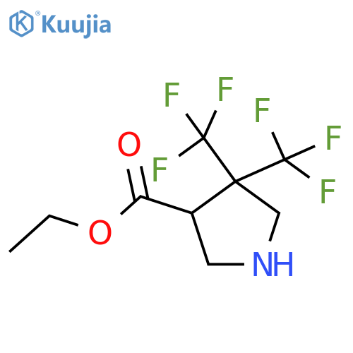 Ethyl 4,4-bis(trifluoromethyl)pyrrolidine-3-carboxylate structure