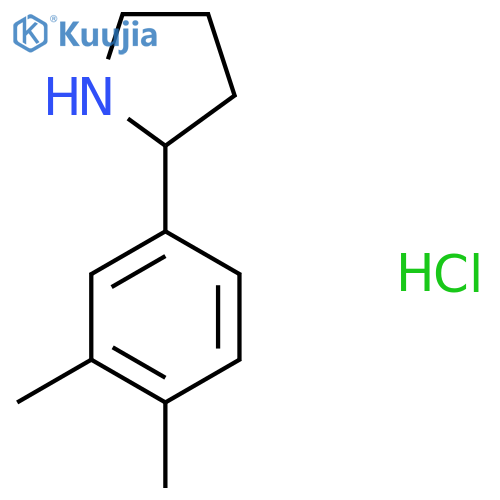 2-(3,4-dimethylphenyl)pyrrolidine hydrochloride structure