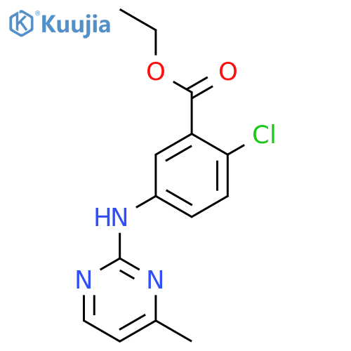 ethyl 2-chloro-5-(4-methylpyrimidin-2-yl)aminobenzoate structure