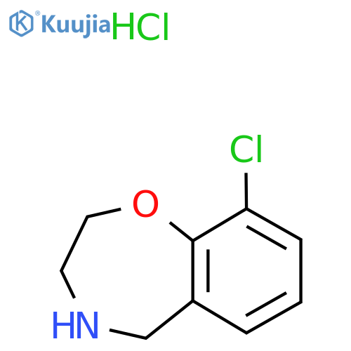 9-Chloro-2,3,4,5-tetrahydro-1,4-benzoxazepine hydrochloride structure