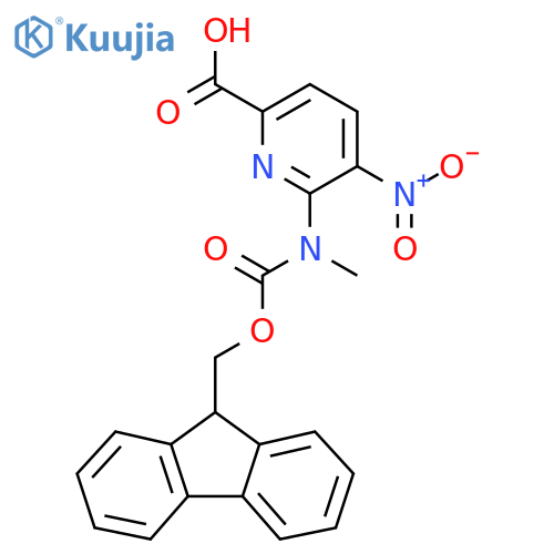 6-({(9H-fluoren-9-yl)methoxycarbonyl}(methyl)amino)-5-nitropyridine-2-carboxylic acid structure