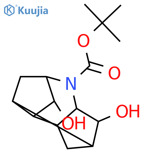 tert-butyl 5,11-dihydroxy-7-azatetracyclo6.2.1.0^{2,6}.0^{4,10}undecane-7-carboxylate structure