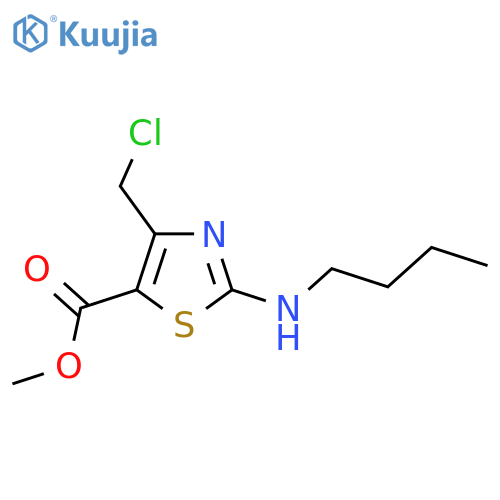 Methyl 2-(butylamino)-4-(chloromethyl)-1,3-thiazole-5-carboxylate structure