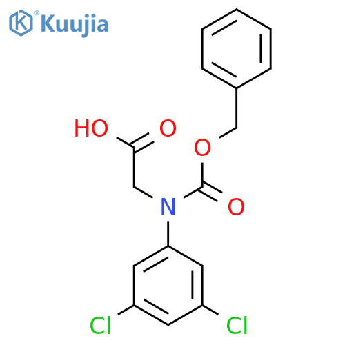 2-{(benzyloxy)carbonyl(3,5-dichlorophenyl)amino}acetic acid structure