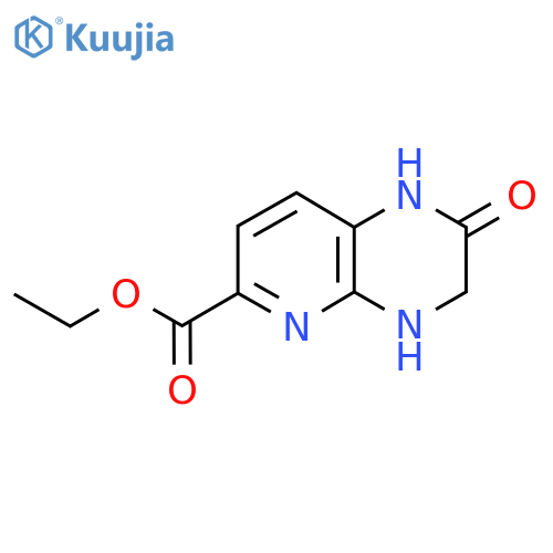 ethyl 2-oxo-1H,2H,3H,4H-pyrido2,3-bpyrazine-6-carboxylate structure