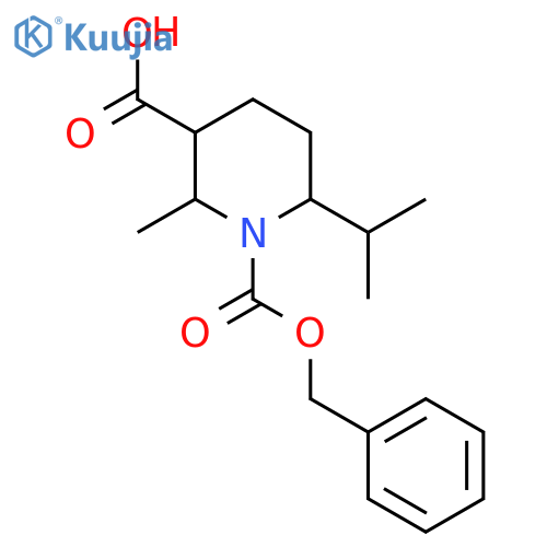 1-(benzyloxy)carbonyl-2-methyl-6-(propan-2-yl)piperidine-3-carboxylic acid structure