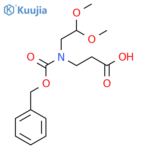 3-{(benzyloxy)carbonyl(2,2-dimethoxyethyl)amino}propanoic acid structure
