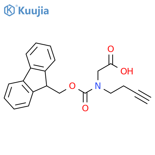 2-(but-3-yn-1-yl)({(9H-fluoren-9-yl)methoxycarbonyl})aminoacetic acid structure
