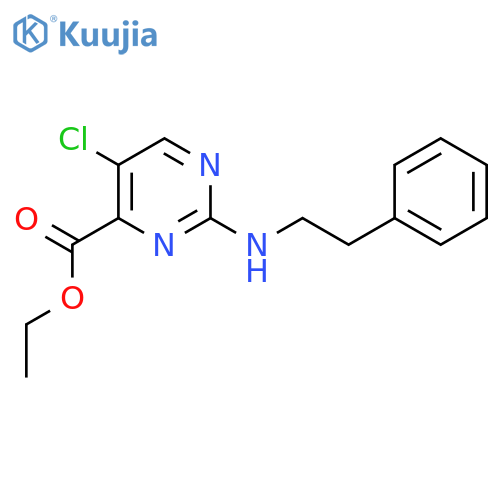 Ethyl 5-chloro-2-[(2-phenylethyl)amino]pyrimidine-4-carboxylate structure