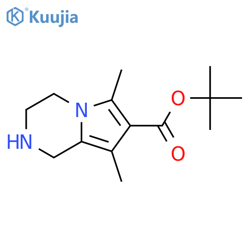tert-butyl 6,8-dimethyl-1H,2H,3H,4H-pyrrolo1,2-apyrazine-7-carboxylate structure