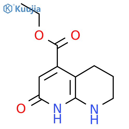 Ethyl 2-hydroxy-5,6,7,8-tetrahydro-1,8-naphthyridine-4-carboxylate structure