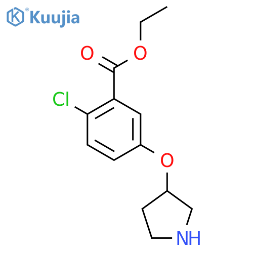 Ethyl 2-chloro-5-(pyrrolidin-3-yloxy)benzoate structure