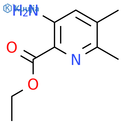 Ethyl 3-amino-5,6-dimethylpyridine-2-carboxylate structure