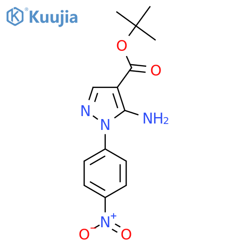 tert-butyl 5-amino-1-(4-nitrophenyl)-1H-pyrazole-4-carboxylate structure
