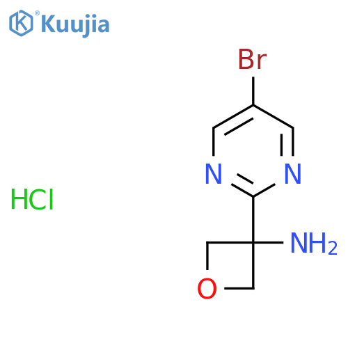 3-(5-Bromopyrimidin-2-yl)oxetan-3-amine hydrochloride structure