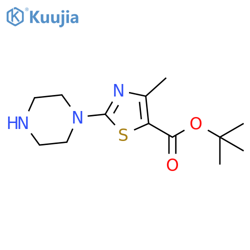 tert-butyl 4-methyl-2-(piperazin-1-yl)-1,3-thiazole-5-carboxylate structure