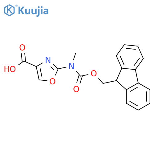 2-({(9H-fluoren-9-yl)methoxycarbonyl}(methyl)amino)-1,3-oxazole-4-carboxylic acid structure