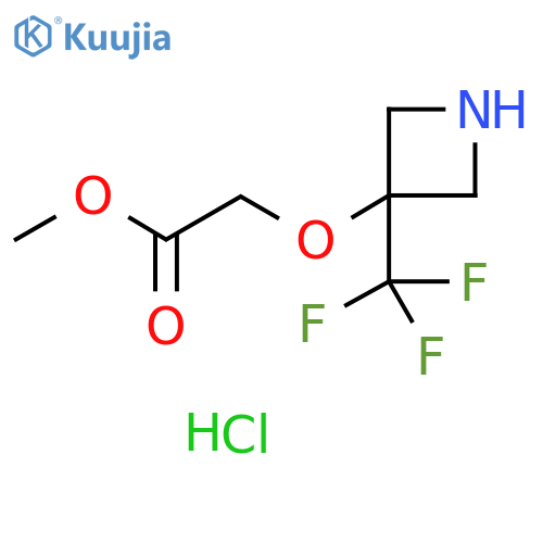 methyl 2-{3-(trifluoromethyl)azetidin-3-yloxy}acetate hydrochloride structure